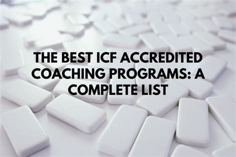 icf accredited life coaching programs